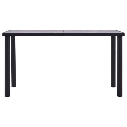 Tavolo da Pranzo Nero e Grigio Cemento 140x70x75 cm in MDF | homemem39