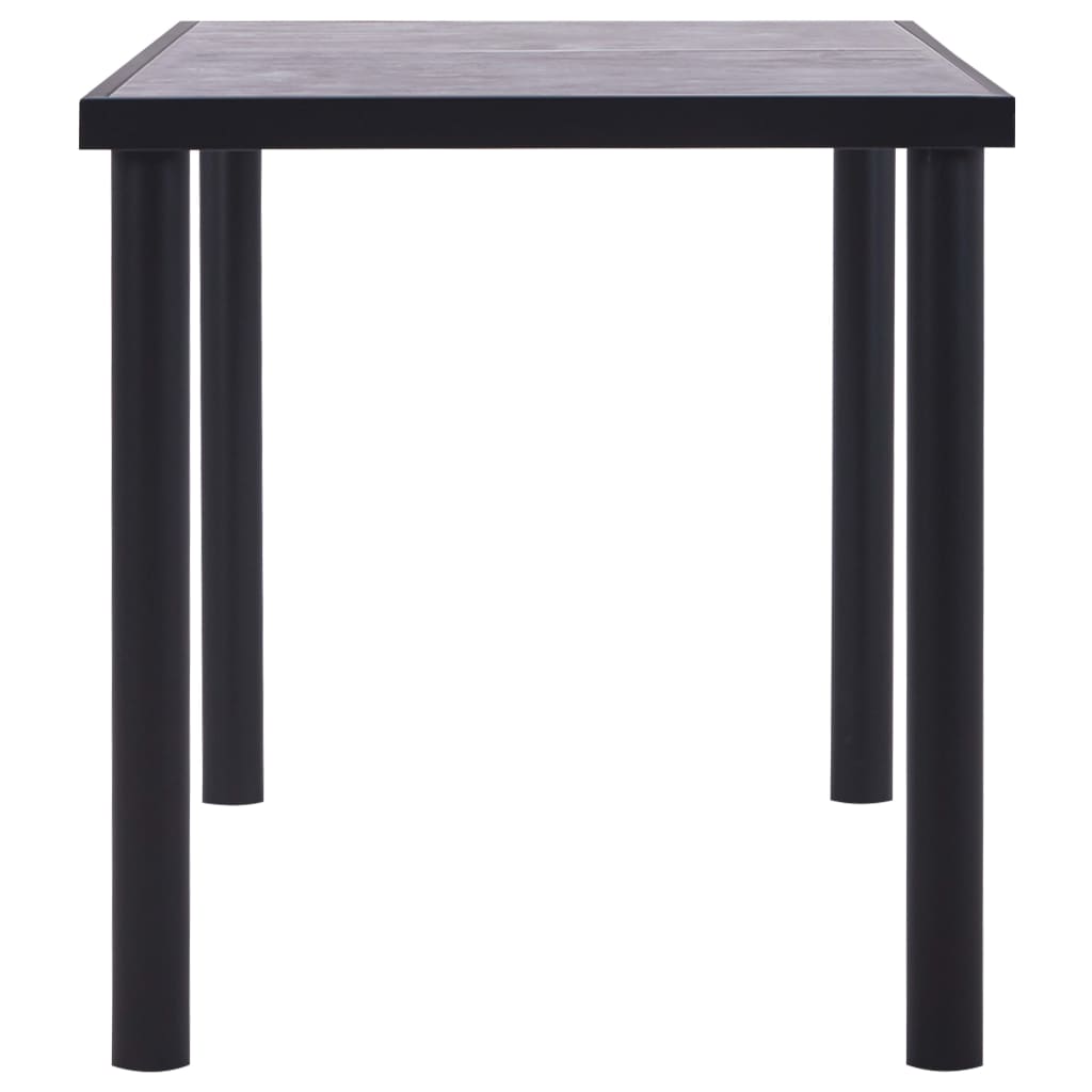 Tavolo da Pranzo Nero e Grigio Cemento 140x70x75 cm in MDF | homemem39