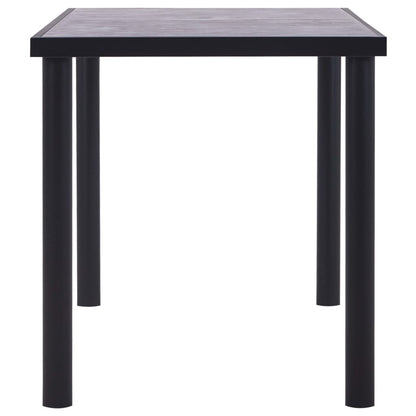 Tavolo da Pranzo Nero e Grigio Cemento 140x70x75 cm in MDF | homemem39