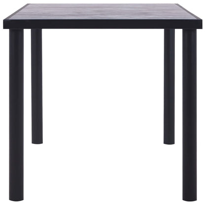 Tavolo da Pranzo Nero e Grigio Cemento 160x80x75 cm in MDF | homemem39