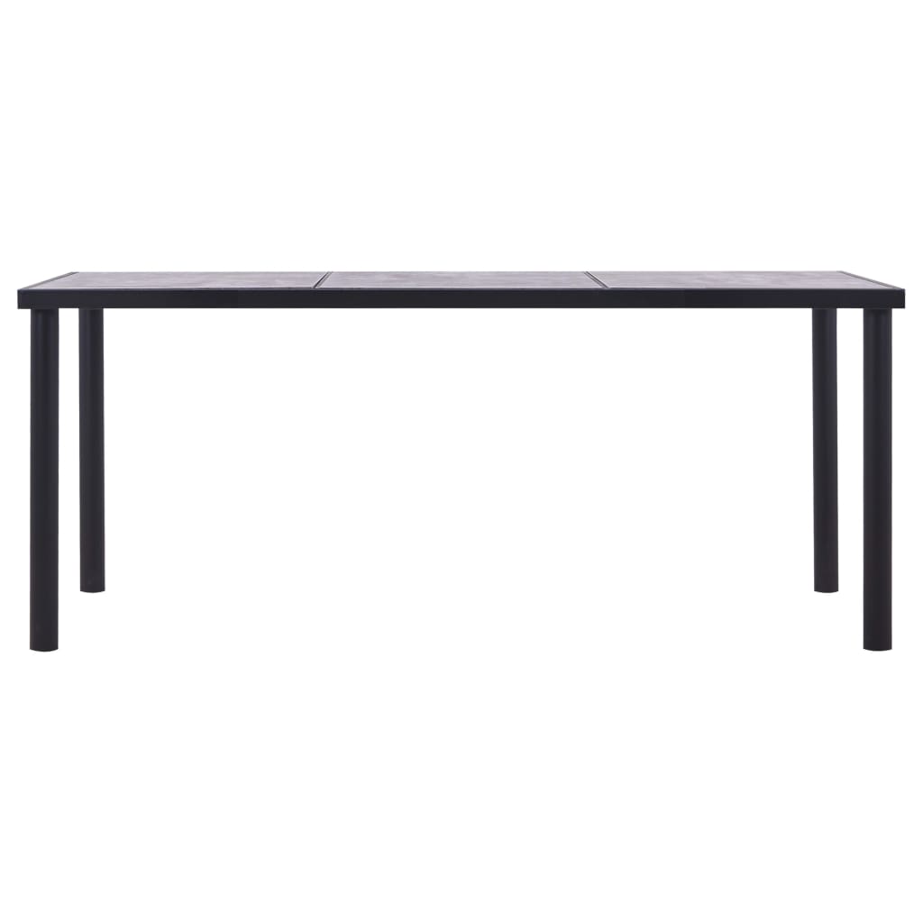 Tavolo da Pranzo Nero e Grigio Cemento 180x90x75 cm in MDF | homemem39