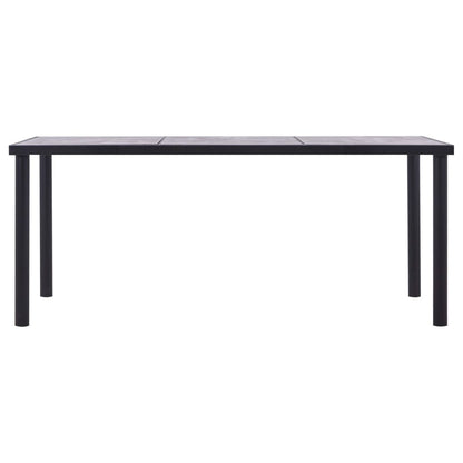 Tavolo da Pranzo Nero e Grigio Cemento 180x90x75 cm in MDF | homemem39
