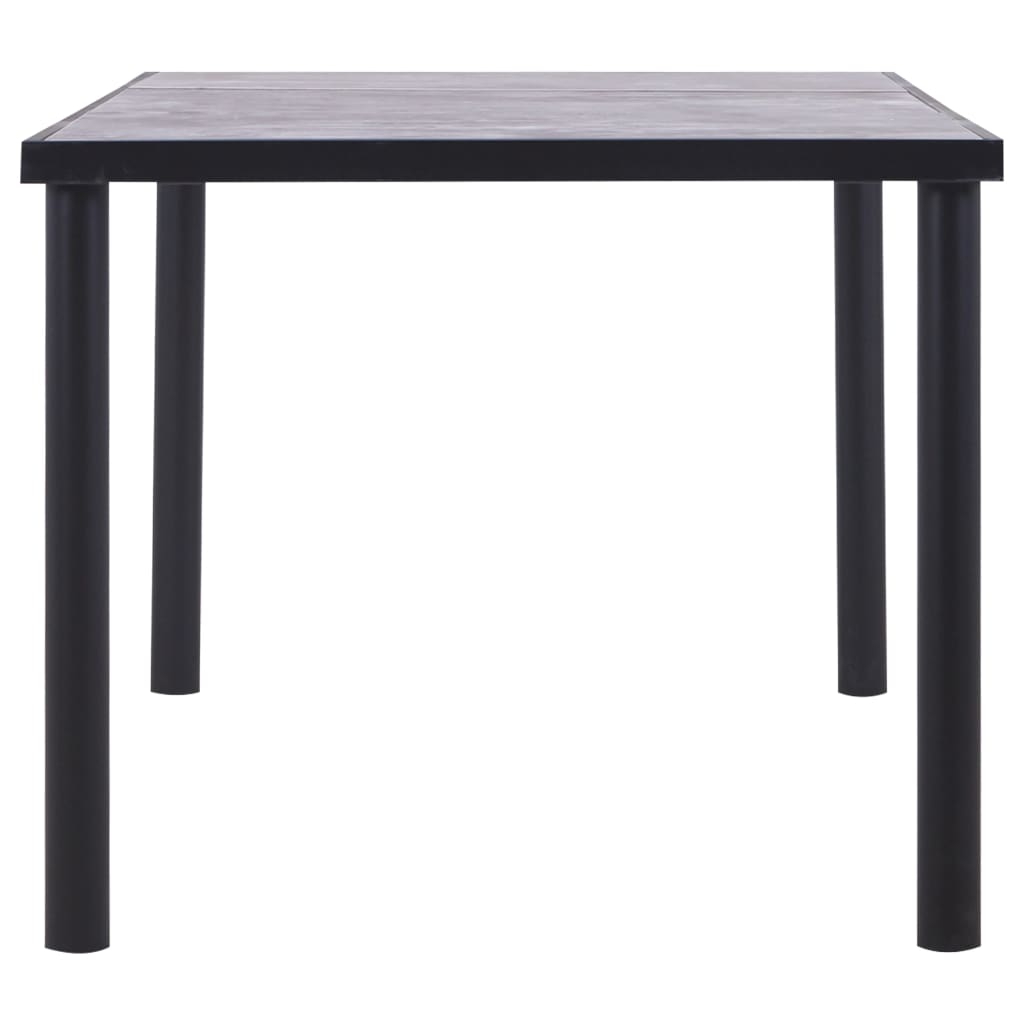 Tavolo da Pranzo Nero e Grigio Cemento 180x90x75 cm in MDF | homemem39