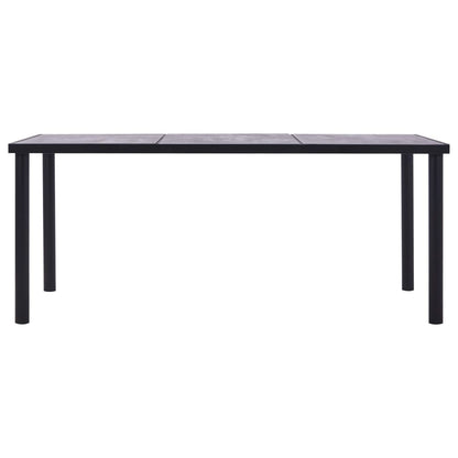 Tavolo da Pranzo Nero e Grigio Cemento 200x100x75 cm in MDF | homemem39