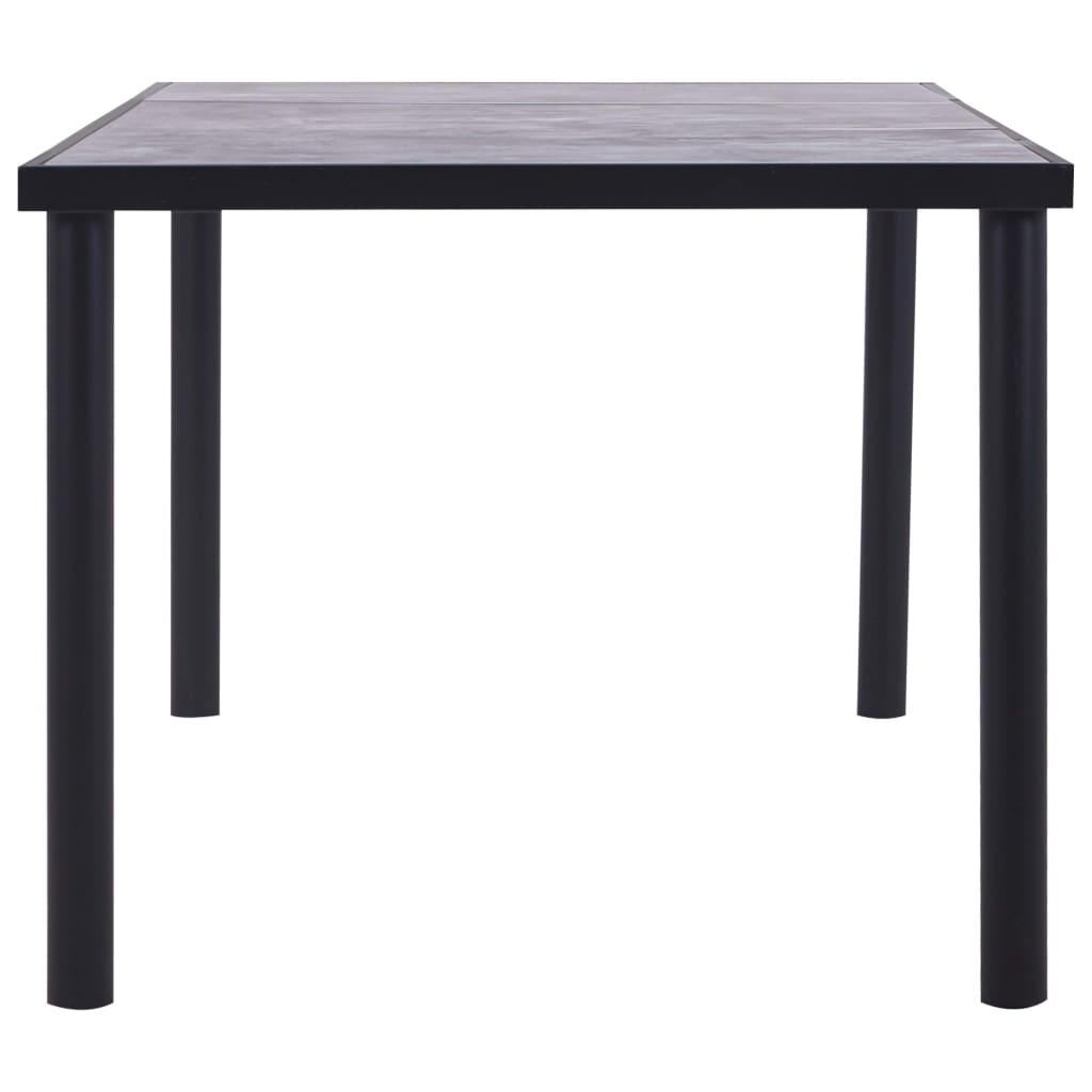 Tavolo da Pranzo Nero e Grigio Cemento 200x100x75 cm in MDF | homemem39