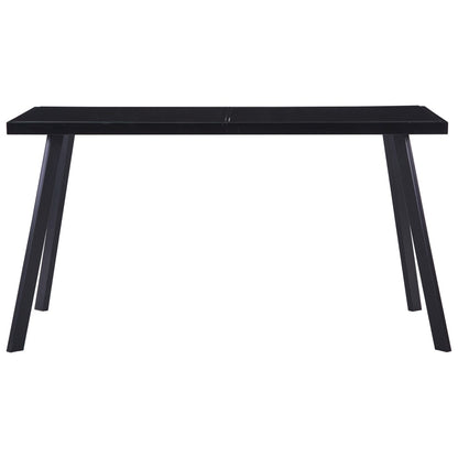 Tavolo da Pranzo Nero 140x70x75 cm in Vetro Temperato | homemem39