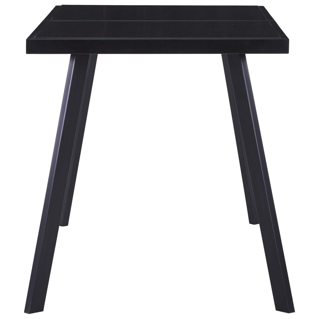 Tavolo da Pranzo Nero 140x70x75 cm in Vetro Temperato | homemem39