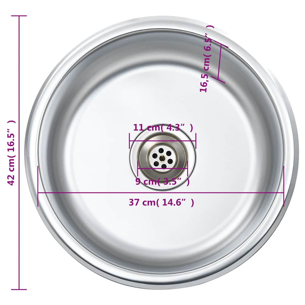 Lavello da Cucina con Filtro e Sifone in Acciaio Inox - homemem39