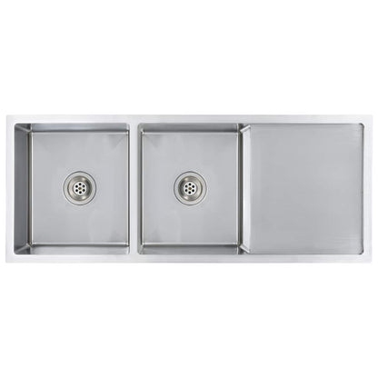 Lavello da Cucina Lavorato a Mano in Acciaio Inox - homemem39