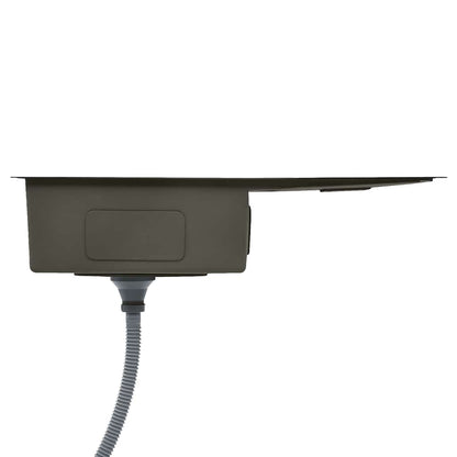 Lavello da Cucina Lavorato a Mano Nero in Acciaio Inox - homemem39