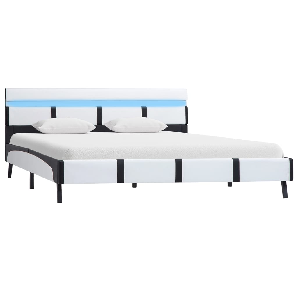 Giroletto con LED senza Materasso Bianco 140x200 cm Similpelle | homemem39