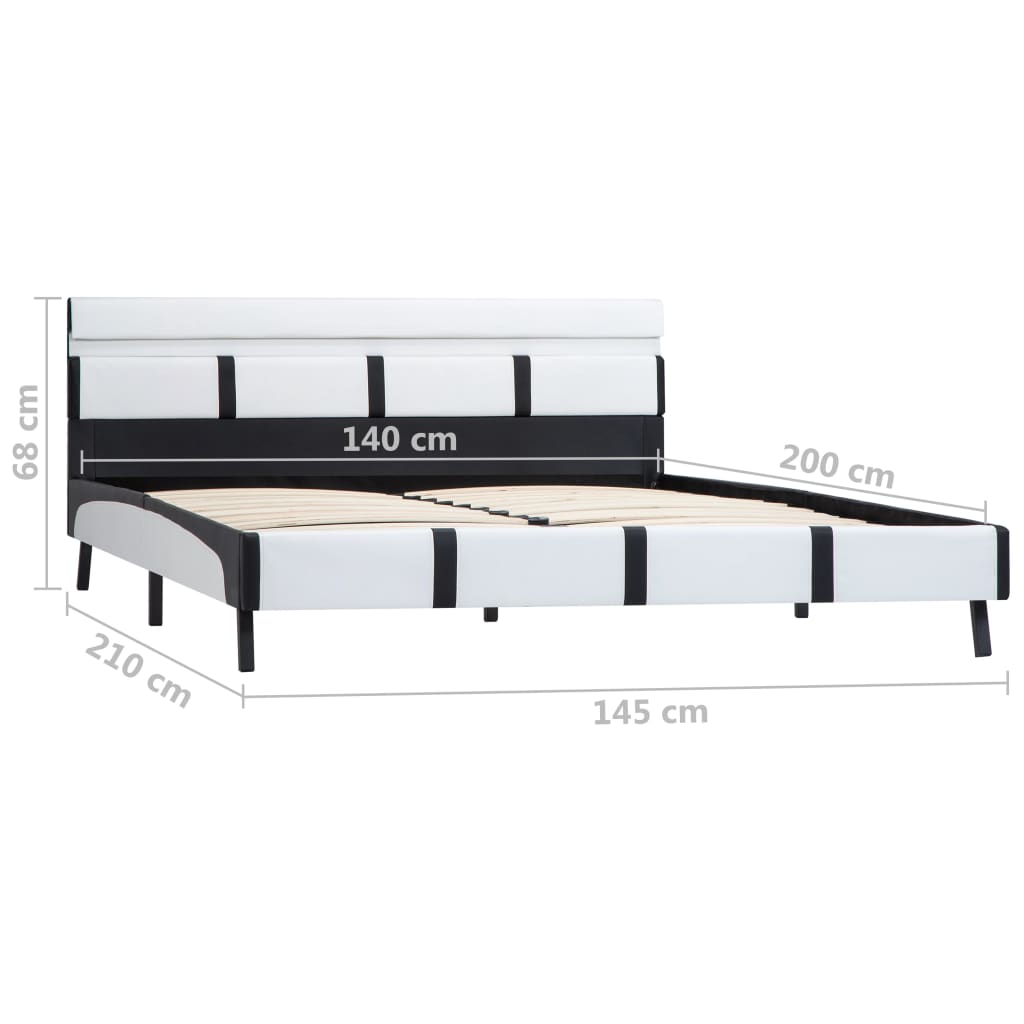 Giroletto con LED senza Materasso Bianco 140x200 cm Similpelle | homemem39