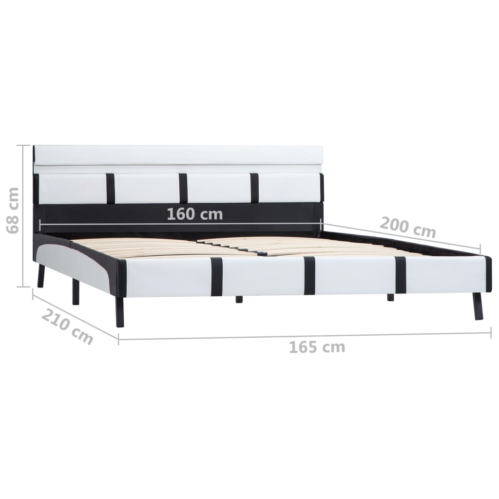 Giroletto con LED Bianco in Similpelle 160x200 cm | homemem39