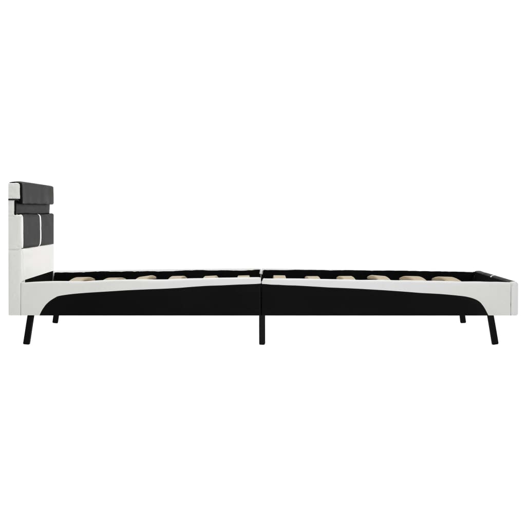 Giroletto con LED senza Materasso Nero in Similpelle 90x200 cm | homemem39