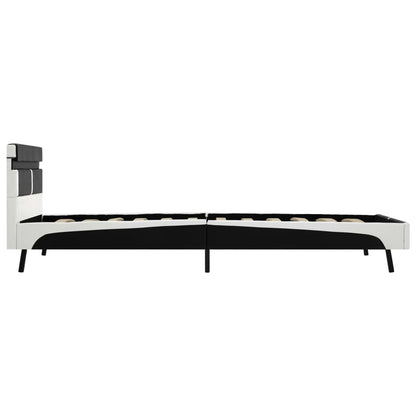 Giroletto con LED senza Materasso Nero in Similpelle 90x200 cm | homemem39