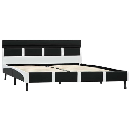 Giroletto con LED senza Materasso Nero 140x200 cm Similpelle