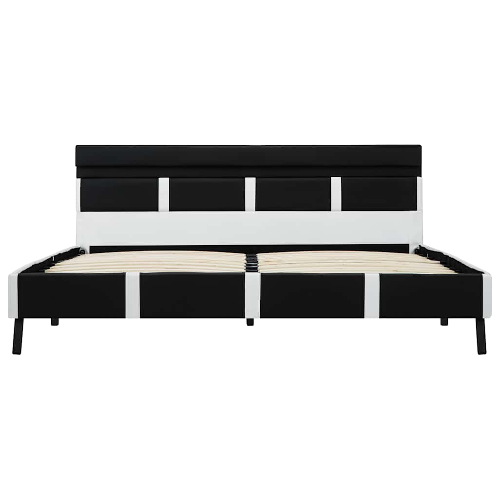 Giroletto con LED senza Materasso Nero 140x200 cm Similpelle