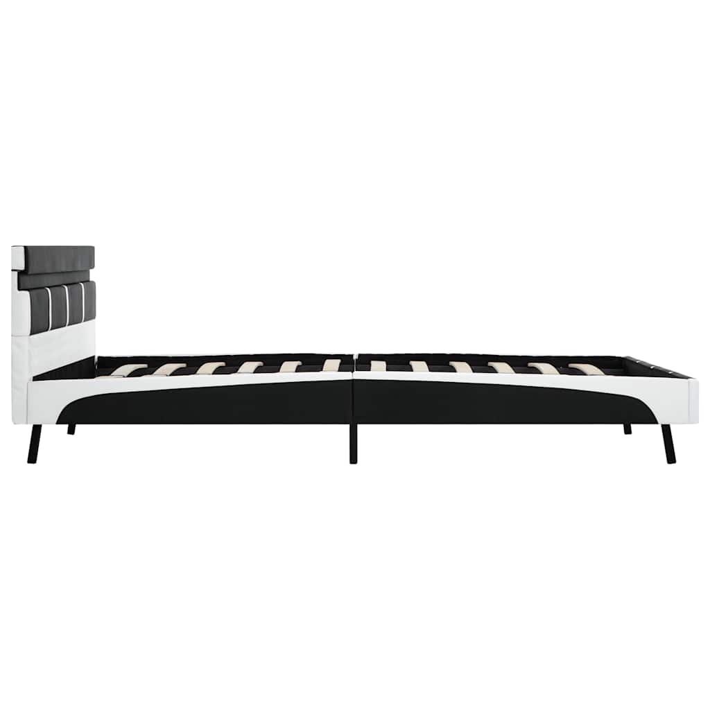 Giroletto con LED senza Materasso Nero 140x200 cm Similpelle