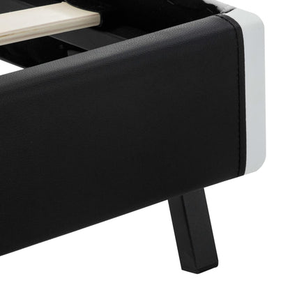Giroletto con LED Nero in Similpelle 160x200 cm | homemem39
