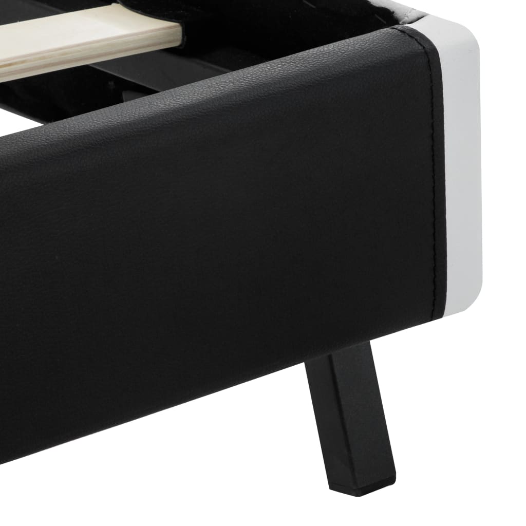 Giroletto con LED Nero in Similpelle 180x200 cm | homemem39