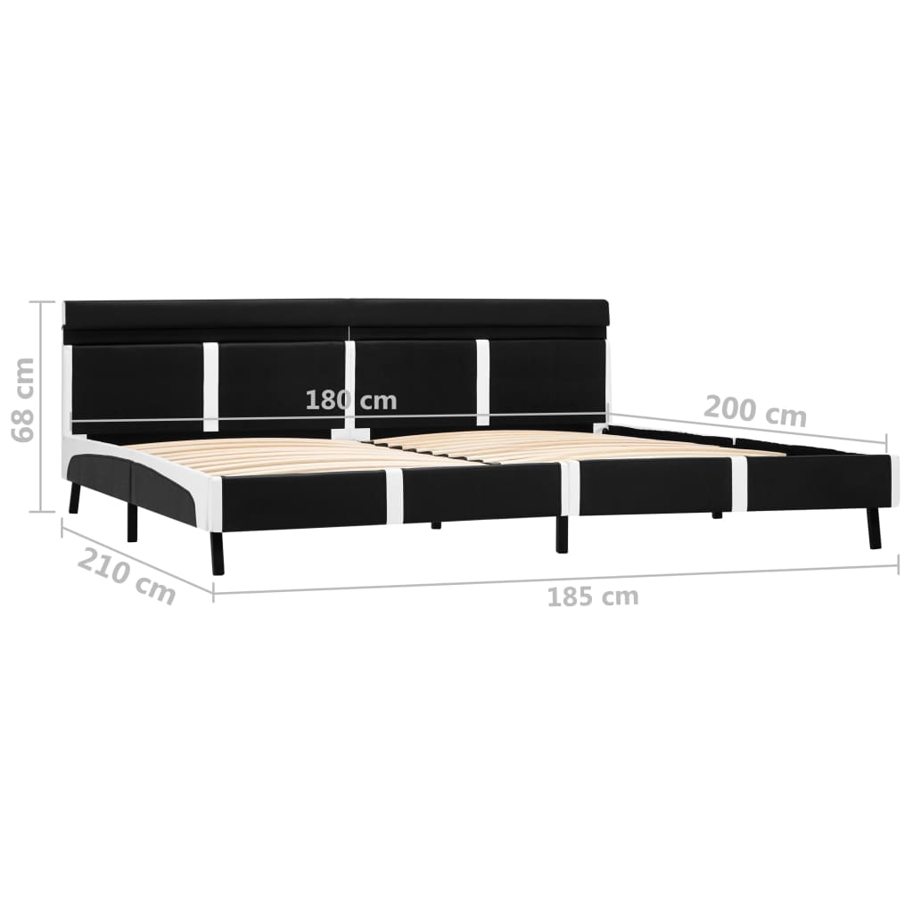 Giroletto con LED Nero in Similpelle 180x200 cm | homemem39