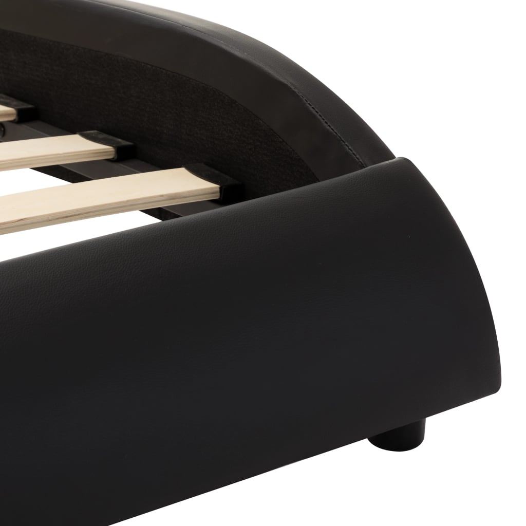 Giroletto con LED senza Materasso Nero e Bianco 180x200 cm