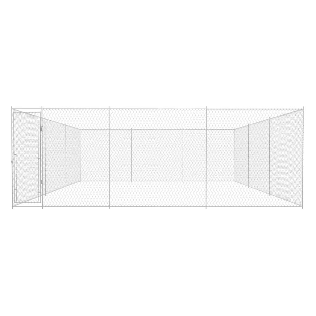 Canile da Esterno in Acciaio Zincato 570x570x185 cm
