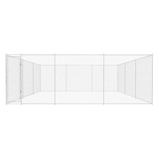 Canile da Esterno in Acciaio Zincato 570x570x185 cm