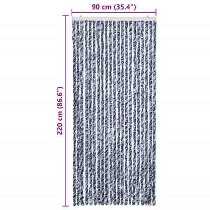 Zanzariera Blu Bianco e Argento  90x220 cm Ciniglia - homemem39