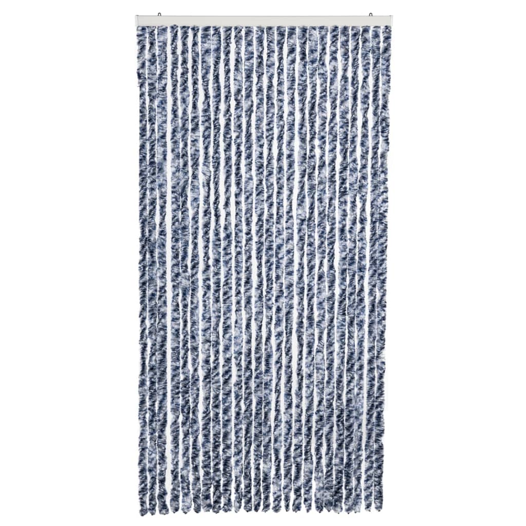 Zanzariera Blu Bianco e Argento 100x220 cm Ciniglia - homemem39