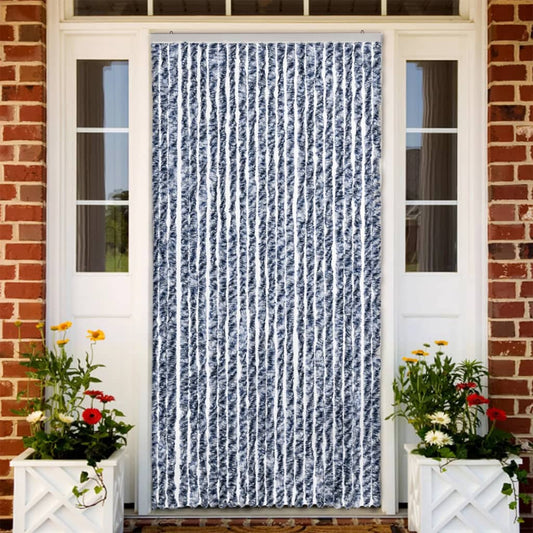 Zanzariera Blu Bianco e Argento 100x220 cm Ciniglia - homemem39