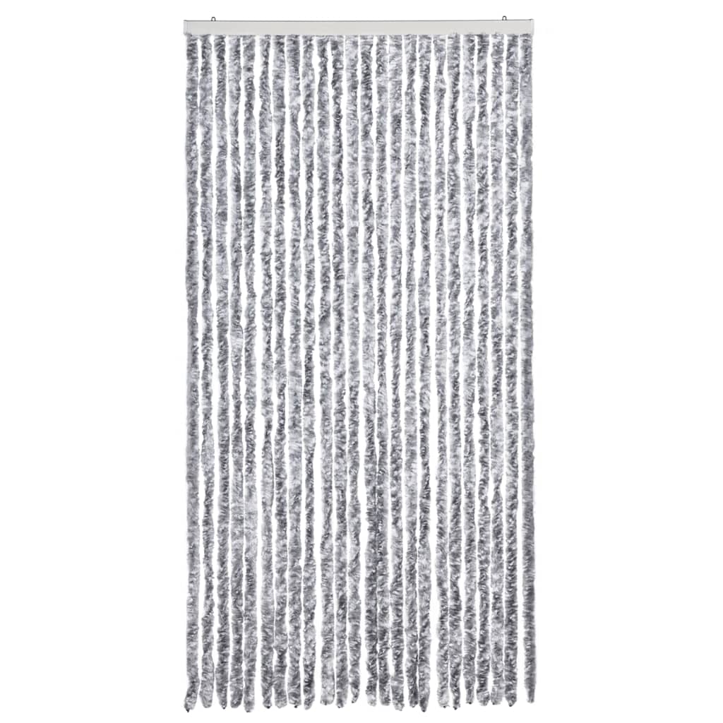 Zanzariera Bianco e Grigio 100x220 cm Ciniglia - homemem39