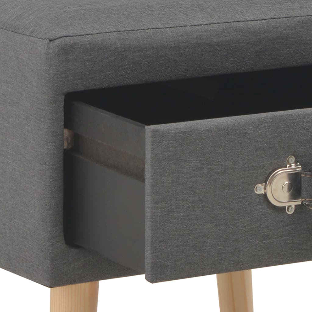 Comodini Grigio Scuro 2 pz 40x35x40 cm in Tessuto | homemem39