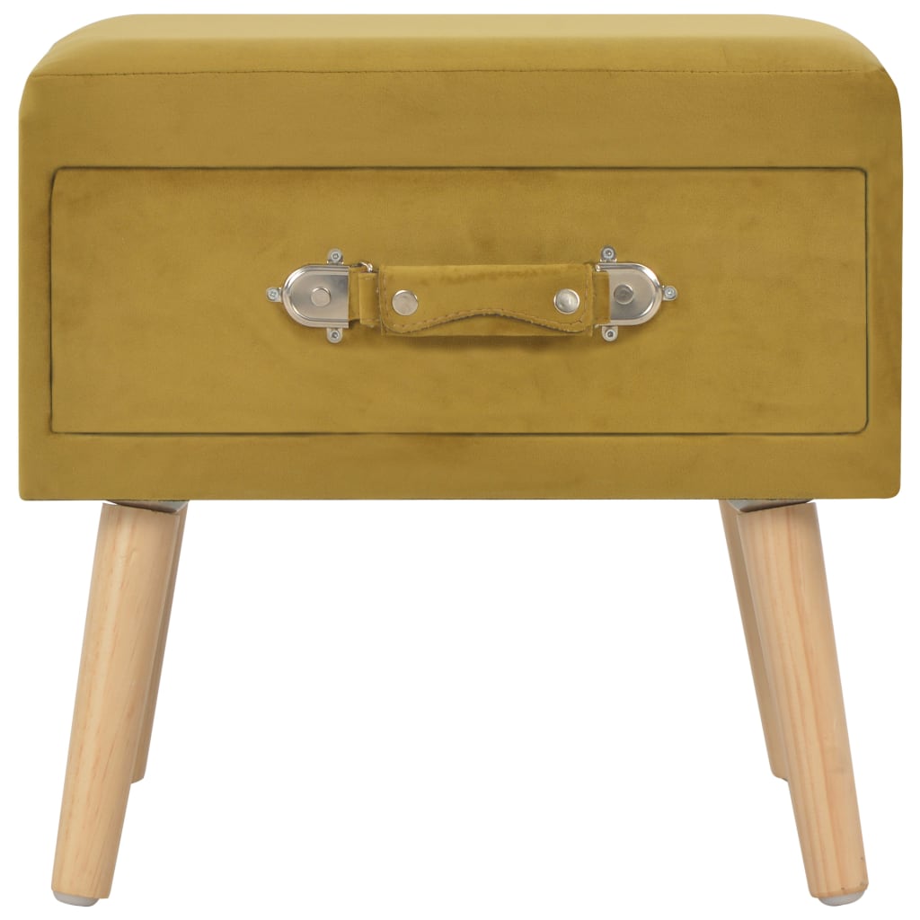 Comodini Senape 2 pz 40x35x40 cm in Velluto | homemem39