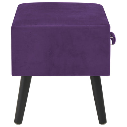 Comodini Viola Scuro 2 pz 40x35x40 cm in Velluto | homemem39
