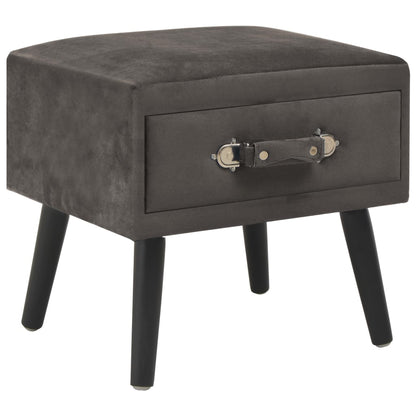 Comodini Grigi 2 pz 40x35x40 cm in Velluto | homemem39