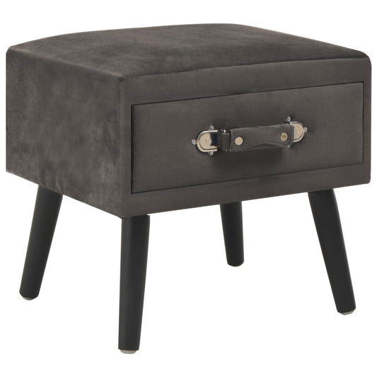 Comodini Grigi 2 pz 40x35x40 cm in Velluto | homemem39