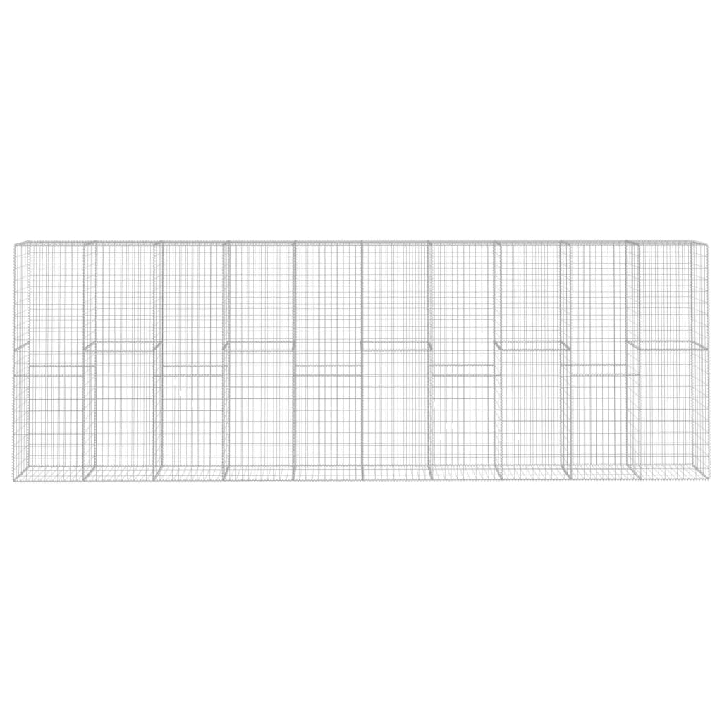 Gabbione con Copertura in Acciaio Zincato 600x50x200 cm - homemem39