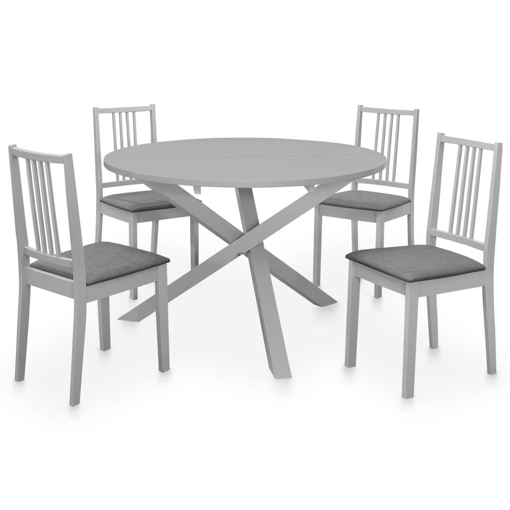 Set per Sala da Pranzo 5 pz in MDF Grigio