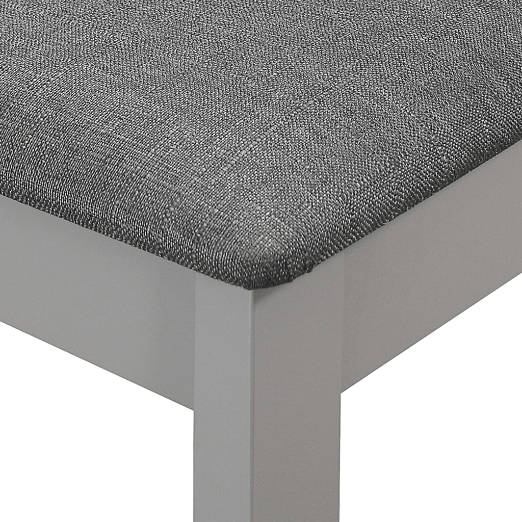 Sedie da Pranzo con Cuscini 6 pz Grigie in Legno Massello | homemem39
