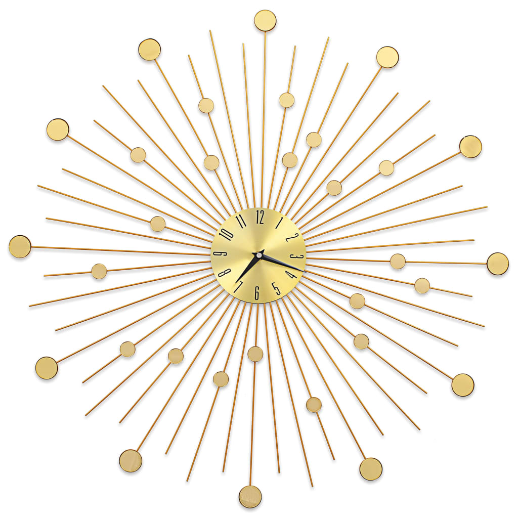 Orologio da Parete in Metallo 70 cm Dorato - homemem39