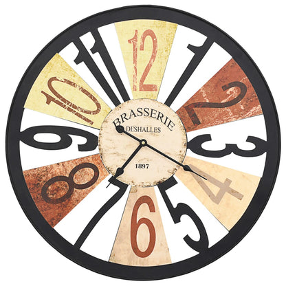 Orologio da Parete in Metallo 60 cm Multicolore - homemem39