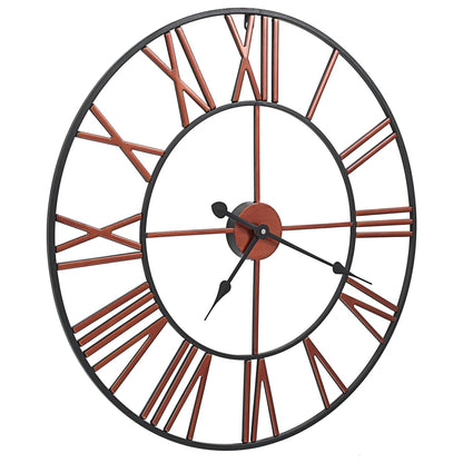 Orologio da Parete in Metallo 58 cm Rosso - homemem39