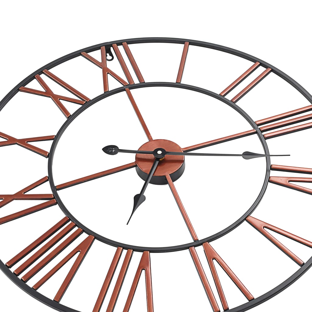 Orologio da Parete in Metallo 58 cm Rosso - homemem39