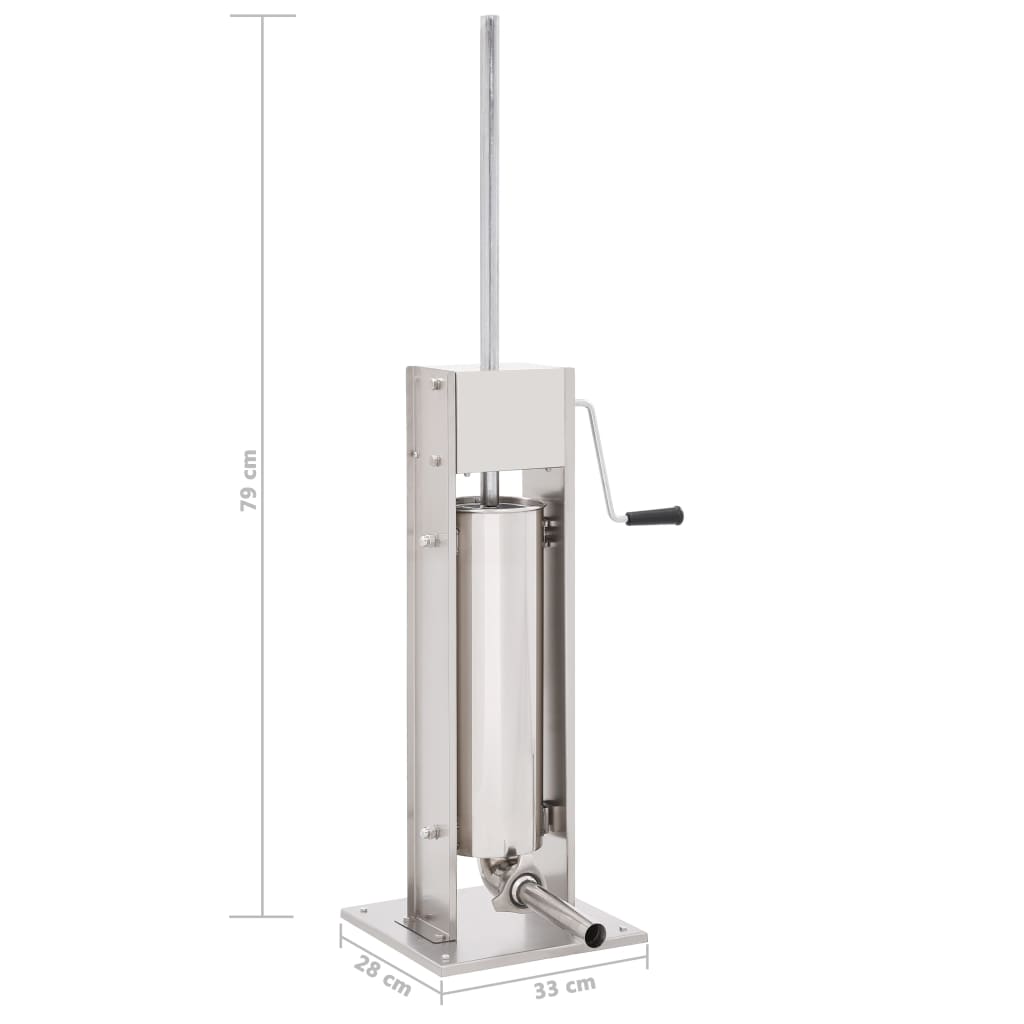 Insaccatrice Manuale Argento 7 L in Acciaio Inossidabile | homemem39