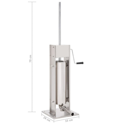 Insaccatrice Manuale Argento 7 L in Acciaio Inossidabile | homemem39