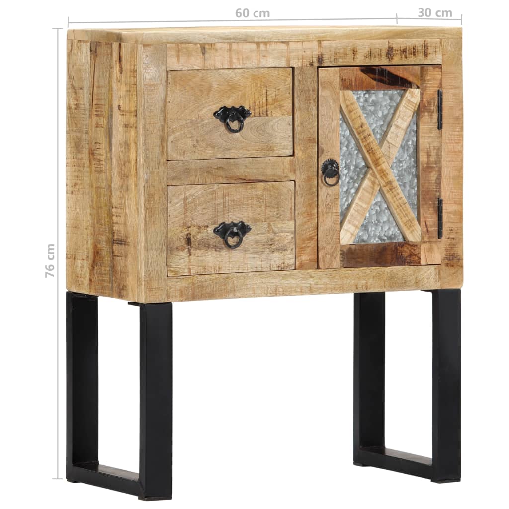 Credenza 60x30x76 cm in Legno Massello di Mango