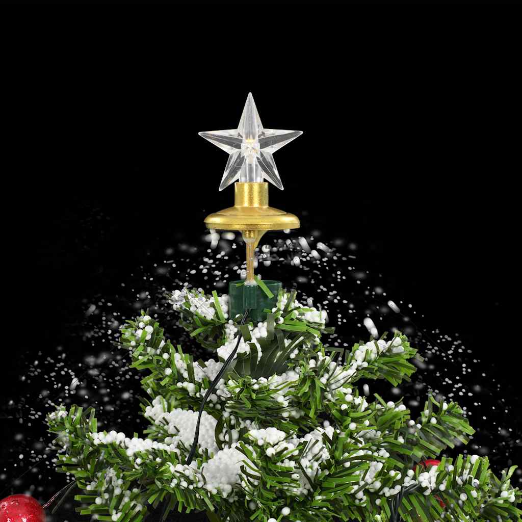 Albero di Natale con Neve e Base a Ombrellone Verde 75 cm - homemem39