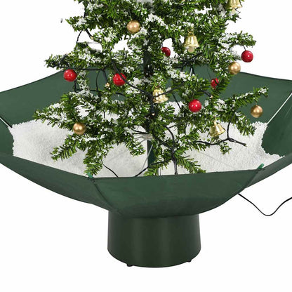 Albero di Natale con Neve e Base a Ombrellone Verde 75 cm - homemem39