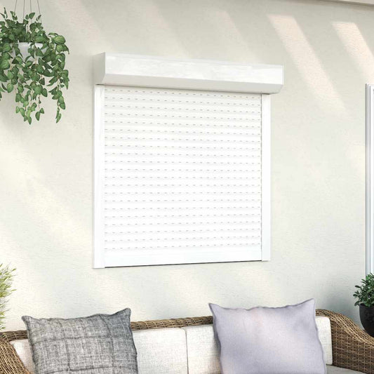 Tapparella Avvolgibile in Alluminio 100x100 cm Bianca - homemem39